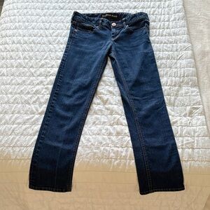 Express Deep Blue Ankle Jeans